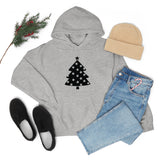 Star Christmas Tree Minimalistic Design Unisex Heavy Blend Hooded Sweatshirt! Winter Vibes!