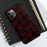 Valentines Day Candy Hearts Red and Black Tough Phone Cases, Case-Mate! Spring Vibes!