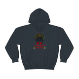 Just Really Love Christmas Bun Girl Unisex Heavy Blend Hooded Sweatshirt! Winter Vibes!