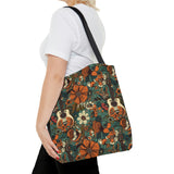 Vintage 70's inspired Floral Guitar Tote Bag!