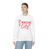 Kansas City Football Unisex Heavy Blend Crewneck Sweatshirt! Football Season!