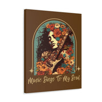 Vintage 70's Inspired Music Sings To My Soul Canvas Gallery Wraps!