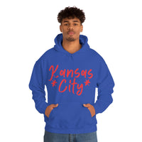 Kansas City Football Red Unisex Heavy Blend Hooded Sweatshirt! Football Season!