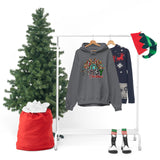 Merry Christmas Sunflower Holiday Unisex Heavy Blend Hooded Sweatshirt! Winter Vibes!