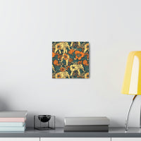 Vintage 70's Inspired Elephant Florals Canvas Gallery Wraps!