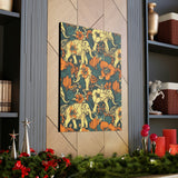 Vintage 70's Inspired Elephant Florals Canvas Gallery Wraps!