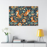 Vintage 70's Inspired Floral Foxy Canvas Gallery Wraps!