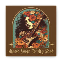 Vintage 70's Inspired Music Sings To My Soul Canvas Gallery Wraps!