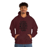 Coffee... Because its to Early for Wine Unisex Heavy Blend Hooded Sweatshirt! Sarcastic Vibes!