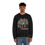 Merry Christmas Sunflower Holiday Unisex Heavy Blend Crewneck Sweatshirt! Winter Vibes!