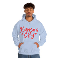 Kansas City Football Red Unisex Heavy Blend Hooded Sweatshirt! Football Season!