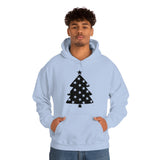 Star Christmas Tree Minimalistic Design Unisex Heavy Blend Hooded Sweatshirt! Winter Vibes!