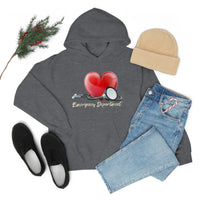 Valentines Day Stethoscope Heart Hug Emergency Department Unisex Heavy Blend Hooded Sweatshirt! Spring Vibes!