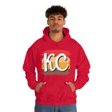 Kansas City Football Paint Stripe KC Unisex Heavy Blend Hooded Sweatshirt! Football Season!