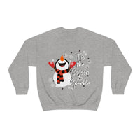 Tis The Season To Sparkle Snowman Unisex Heavy Blend Crewneck Sweatshirt! Winter Vibes!