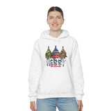 Rustic Military Merry Christmas Holiday Unisex Heavy Blend Hooded Sweatshirt! Winter Vibes!