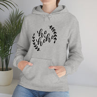 Ho Ho Ho Minimalistic Christmas Unisex Heavy Blend Hooded Sweatshirt! Winter Vibes!