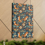Vintage 70's Inspired Floral Foxy Canvas Gallery Wraps!