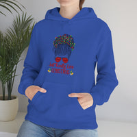 Just Really Love Christmas Bun Girl Unisex Heavy Blend Hooded Sweatshirt! Winter Vibes!