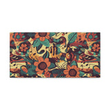 Vintage 70's Inspired Musical Notes Floral Canvas Gallery Wraps!