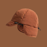 Unisex Retro Japanese Padded Ear Bomber Hat for Winter Outdoor Activities