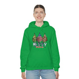 Rustic Military Merry Christmas Holiday Unisex Heavy Blend Hooded Sweatshirt! Winter Vibes!