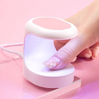 Compact UV LED Nail Dryer Lamp - USB Rechargeable Single Finger Manicure Tool