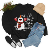 Tis The Season To Sparkle Snowman Unisex Heavy Blend Crewneck Sweatshirt! Winter Vibes!