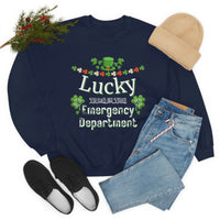 Lucky To Be in The Emergency Department Unisex Heavy Blend Crewneck Sweatshirt! Spring Vibes!