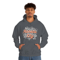 Kansas City Football Grey and Pink Leopard Print Unisex Heavy Blend Hooded Sweatshirt! Football Season!