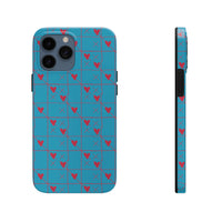 Valentines Day Tic Tac Toe Hearts Blue Tough Phone Cases, Case-Mate! Spring Vibes!