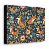 Vintage 70's Inspired Floral Foxy Canvas Gallery Wraps!