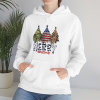 Rustic Military Merry Christmas Holiday Unisex Heavy Blend Hooded Sweatshirt! Winter Vibes!