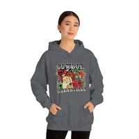 Rustic Cowboy Christmas Holiday Unisex Heavy Blend Hooded Sweatshirt! Winter Vibes!