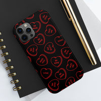 Valentines Day Candy Hearts Red and Black Tough Phone Cases, Case-Mate! Spring Vibes!