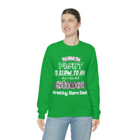 But I Can Still Shoot Pretty Darn Good Unisex Heavy Blend Crewneck Sweatshirt! Sarcastic Vibes!