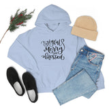 Joyful Merry Blessed Unisex Heavy Blend Hooded Sweatshirt! Winter Vibes!