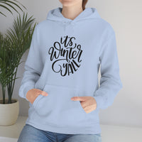 It's Winter Yall Unisex Heavy Blend Hooded Sweatshirt! Winter Vibes!