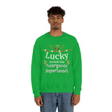 Lucky To Be in The Emergency Department Unisex Heavy Blend Crewneck Sweatshirt! Spring Vibes!