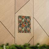 Vintage 70's Inspired Guitars Florals  Premium Matte Vertical Posters!