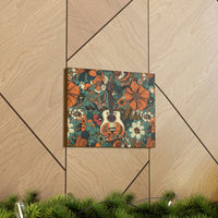 Floral Vintage 70's Inspired Guitar Canvas Gallery Wraps!