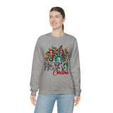 Merry Christmas Sunflower Holiday Unisex Heavy Blend Crewneck Sweatshirt! Winter Vibes!