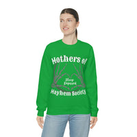 Mothers of Mayhem Society, Sleep Deprived Crewneck Sweatshirt! Sarcastic Vibes! Family Vibes!