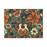 Floral Vintage 70's Inspired Guitar Canvas Gallery Wraps!