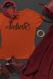 Freckled Fox Company, Unisex, Graphic Tees, Believe, Christmas, Holidays, Winter wonderland. ,