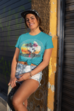 Vintage Miami Beach Palm Tree Logo Unisex Graphic Tees! Summer Vibes!