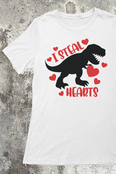 I Steal Hearts T-Rex Graphic Tees Valentines Day! Spring Vibes!