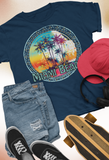 Vintage Miami Beach Palm Tree Logo Unisex Graphic Tees! Summer Vibes!